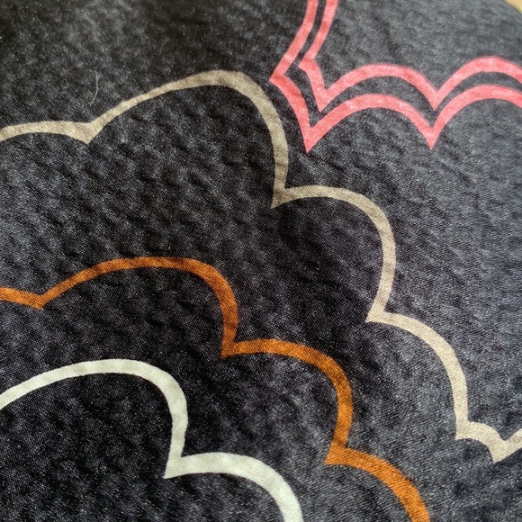 MANOUSH • Black Print Silk Kimono Sleeve Tie Waist Dress-Sz 6 - Picture 6 of 9